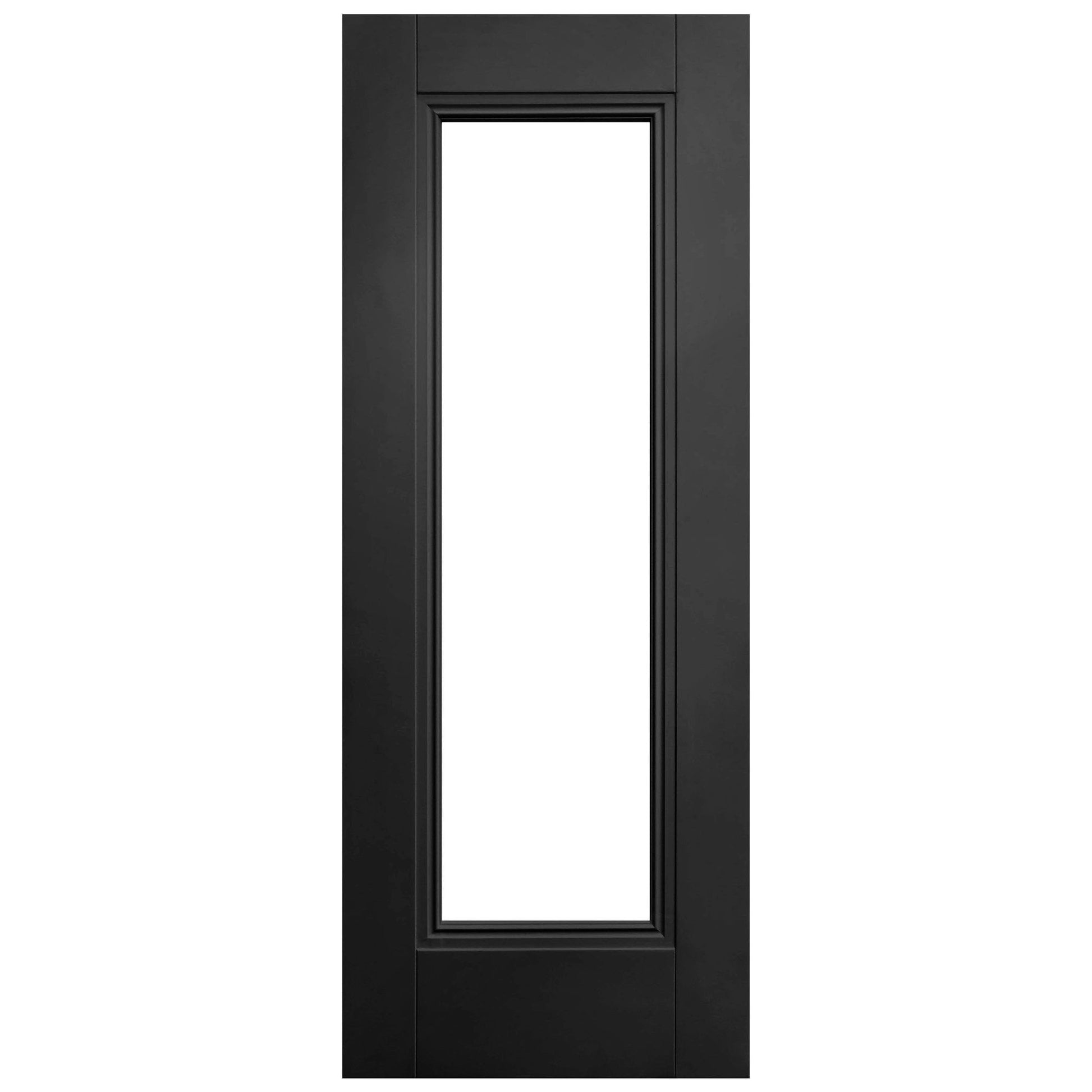 Black Fully Finished Internal Elegance Lancaster 1 Light Clear Glass Made-to-Measure Door