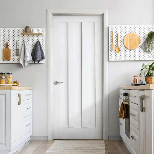 White Internal Primed Ashton 3 Panel FD30 Fire Door (IWPASHFD)