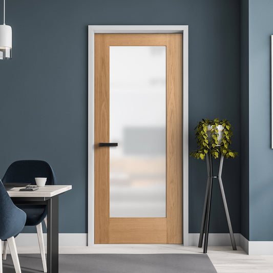 Oak Internal Unfinished Pattern 10 1 Light Obscure Glass Door (51735)