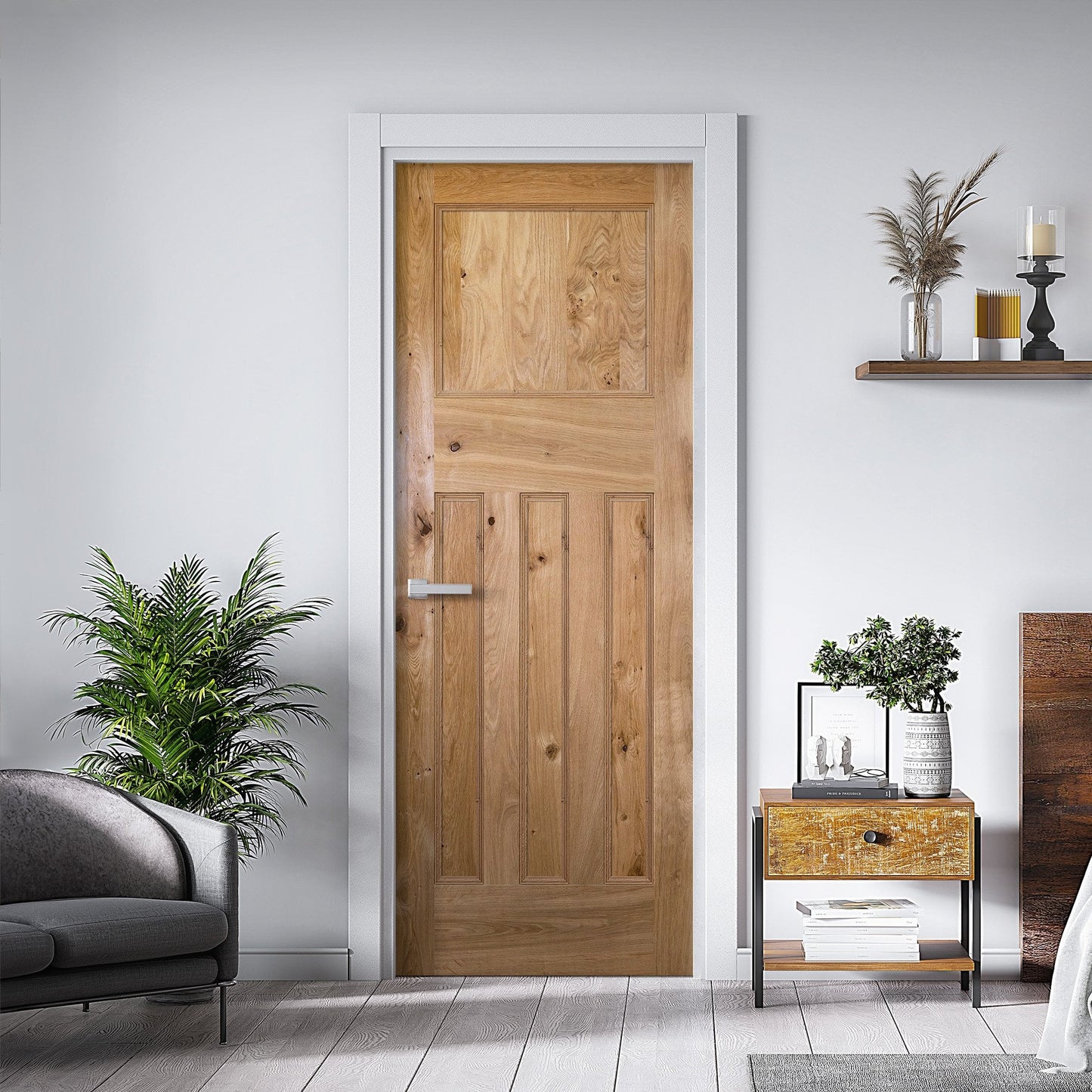 Internal Rustic Oak Fully Finished 1930's DX Door (119848)