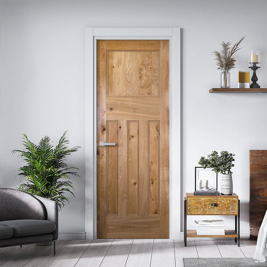 Internal Rustic Oak Fully Finished 1930's DX Door (119848)