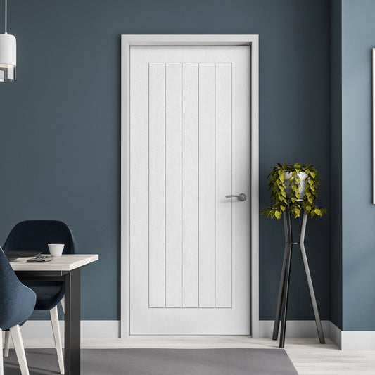 White Internal Moulded Textured Lifestyle Farley Door (89276)