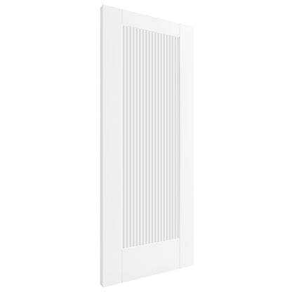 White Internal Primed Pattern 10 1 Light Reeded Glass Door (121051)