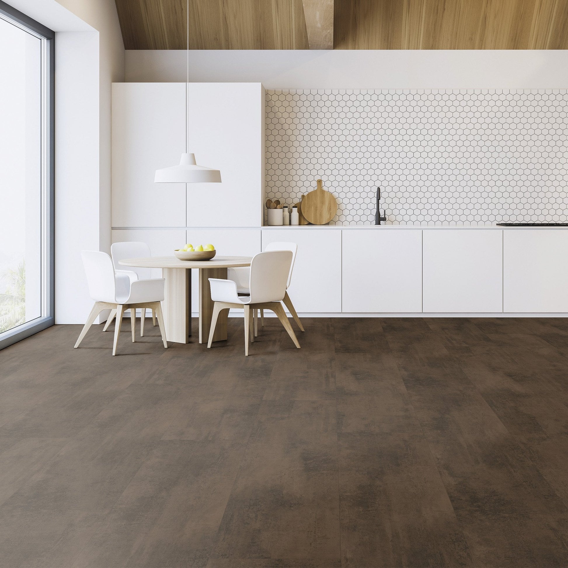 Kaindl | AQUApro Metal Oxid Dark Brown Tile 8mm Laminate Sample (SKU-342173)