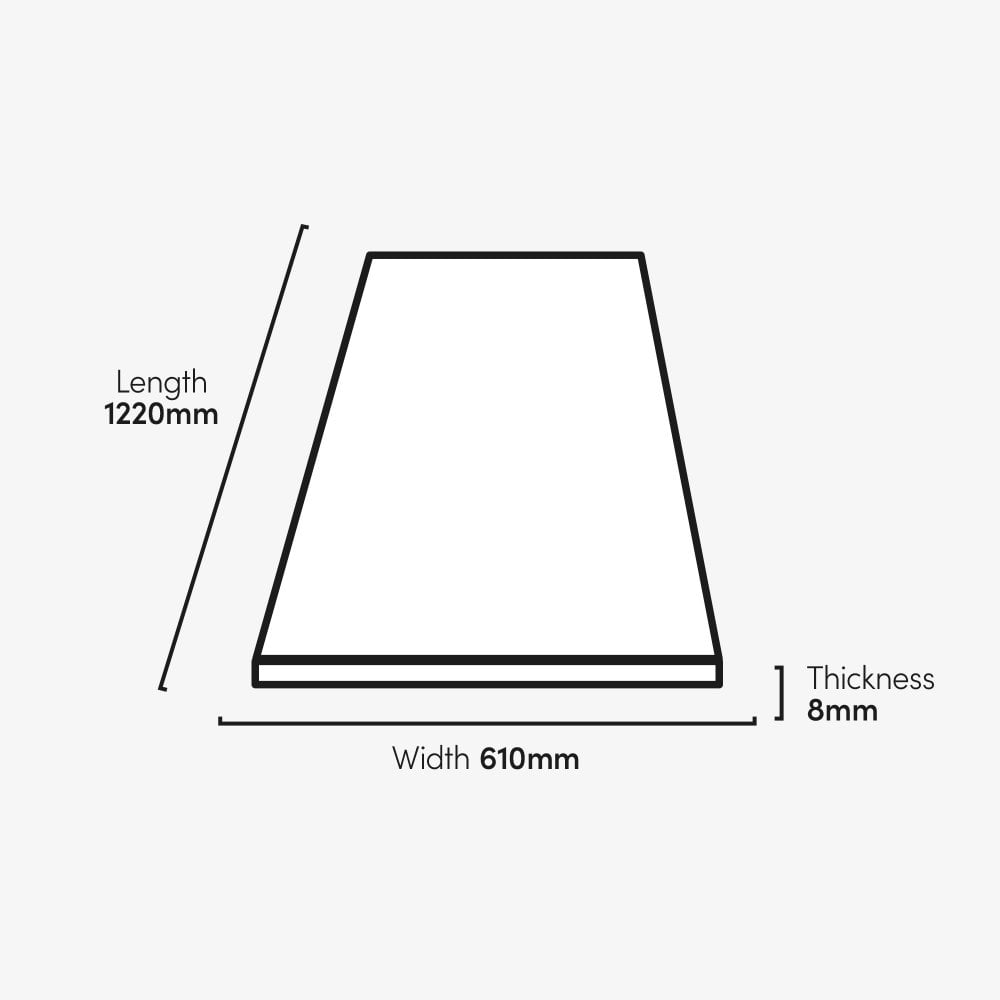White - Lustre Flawless 8mm High Gloss Laminate Flooring (69724)