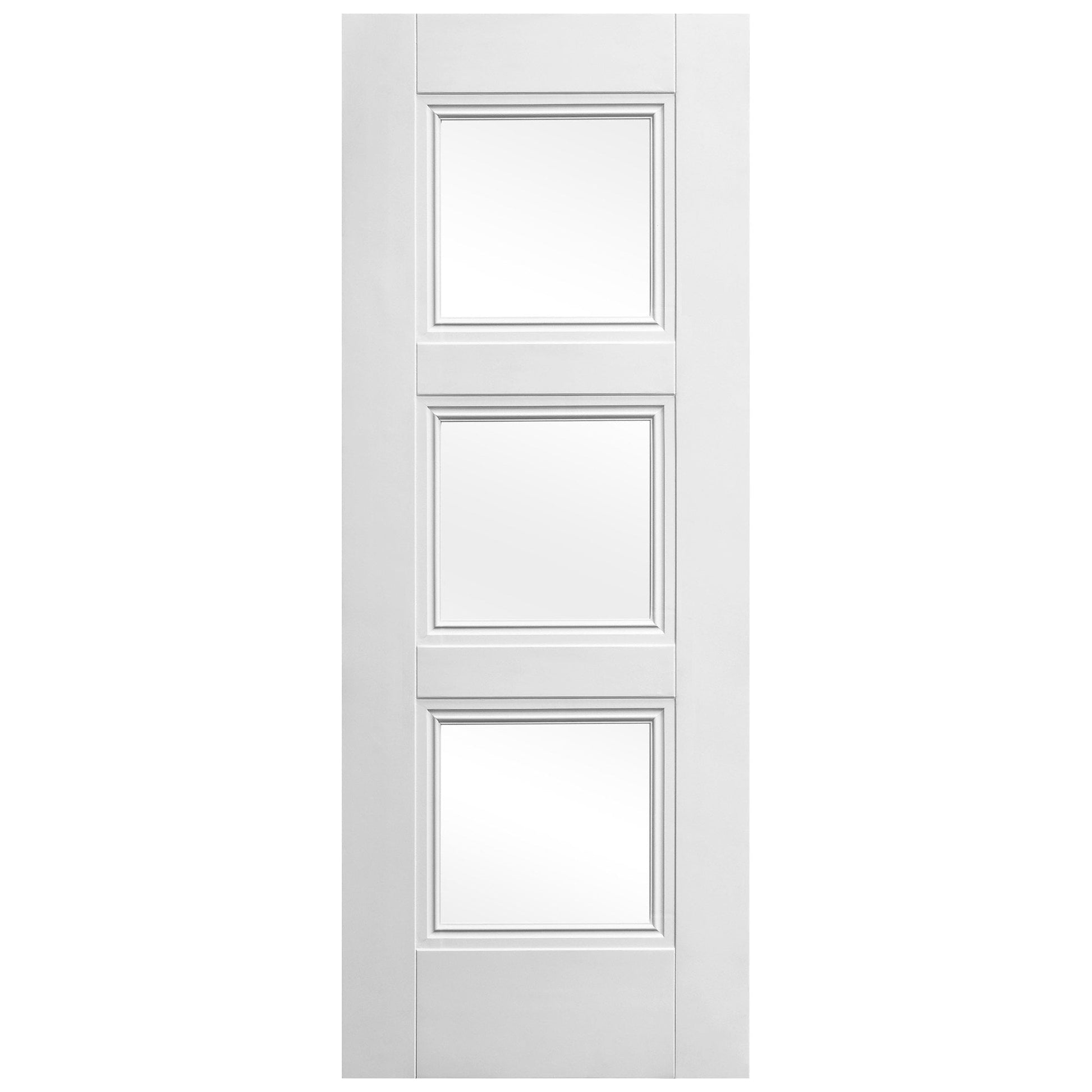 White Internal Primed Elegance Ripley 3 Light Obscure Glass Made-to-Measure Door