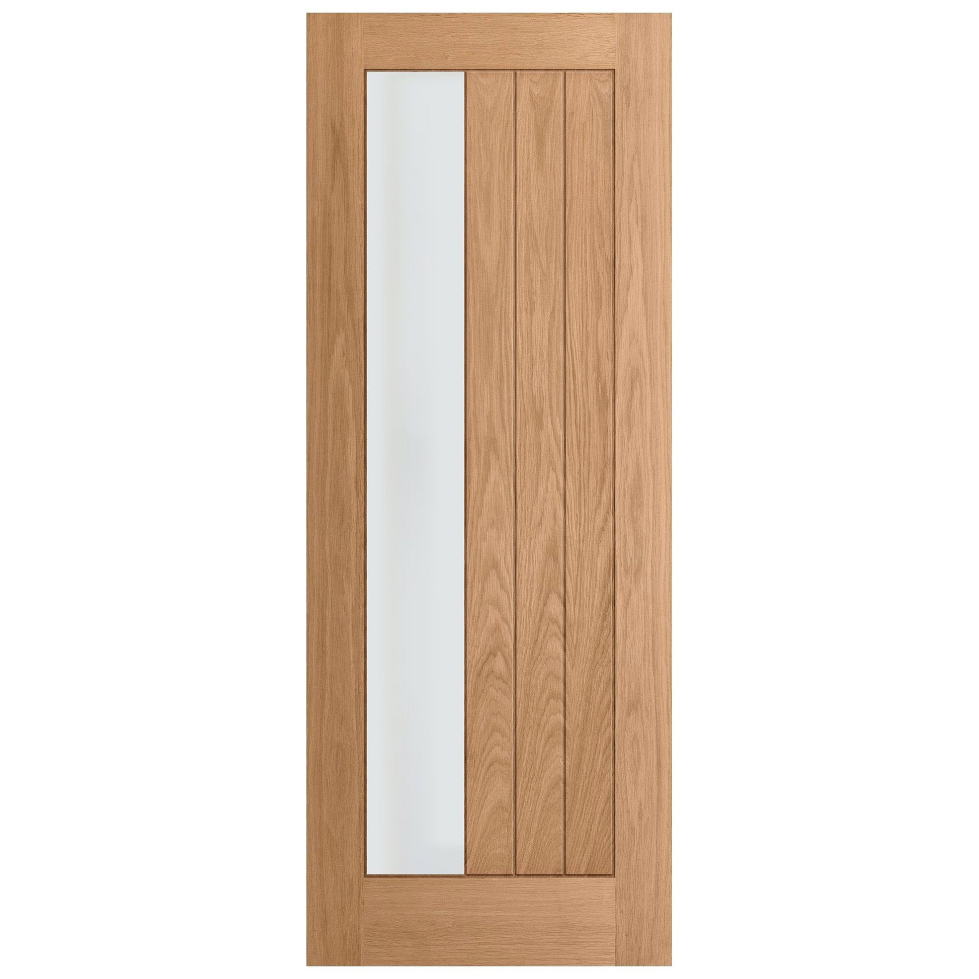 Oak Internal Fully Finished Farley 1 Light Obscure Offset Glass Made-to-Measure Door