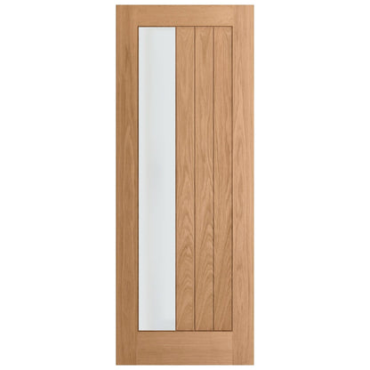 Oak Internal Fully Finished Farley 1 Light Obscure Offset Glass Made-to-Measure Door