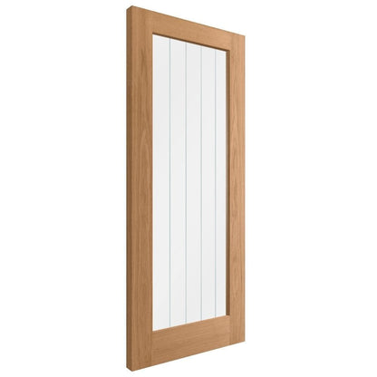 Oak Internal Unfinished Farley 1 Light Obscure Glass Made-to-Measure Door
