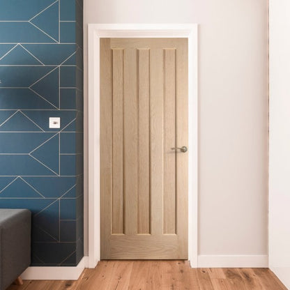 White Oak Internal Unfinished 3 Panel Aston FD30 Fire Door (121771)