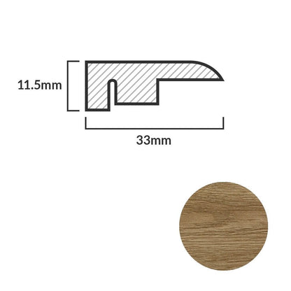 Dark Oak - 1m Laminate End Door Profile (84904)
