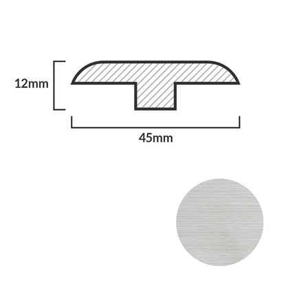 Off-White - 1m Laminate Connecting Door Profile (84915)