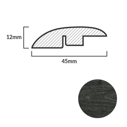 Dark Grey - 1m Laminate Adapting Door Profile (84932)
