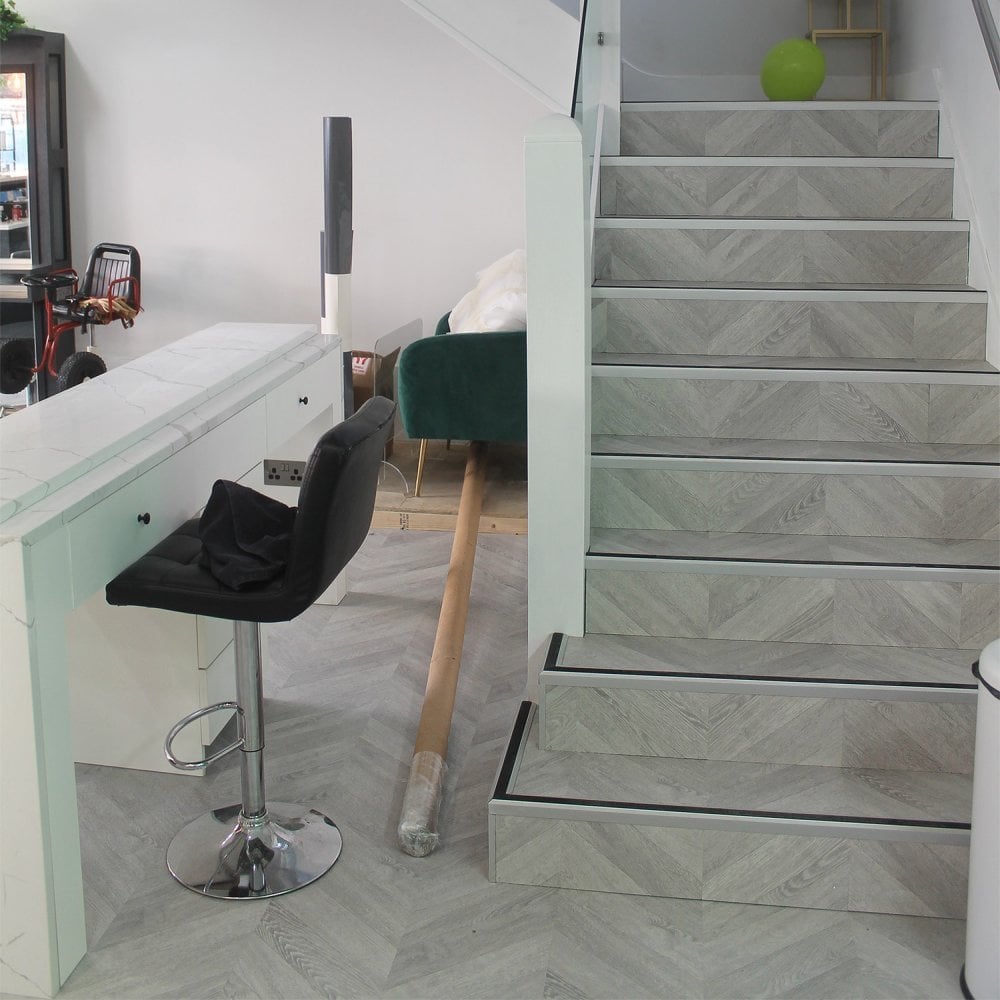 Light Grey - Masterpieces Water-resistant 8mm Matt Laminate Flooring (84209)