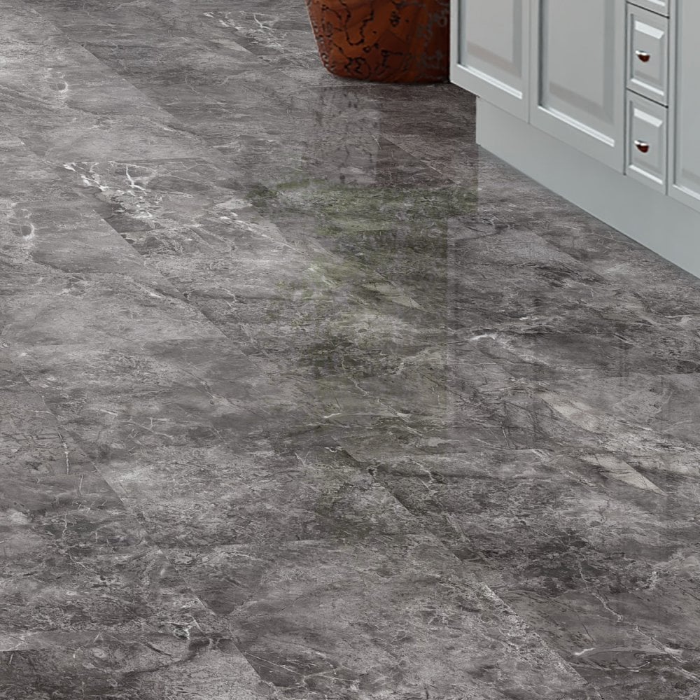 Agios Scuro - Lustre Stone 8mm High Gloss Laminate Flooring (91933)