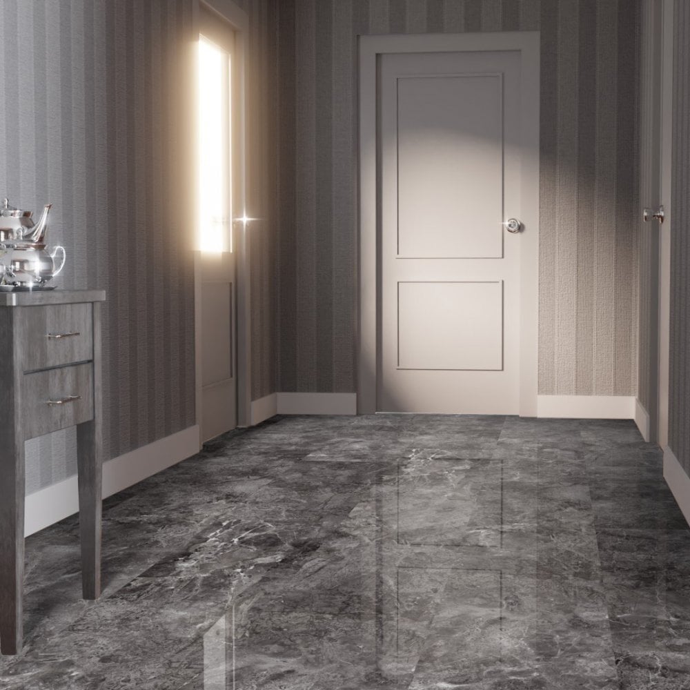 Agios Scuro - Lustre Stone 8mm High Gloss Laminate Flooring (91933)