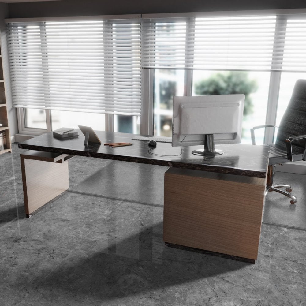 Elounda Cinzento - Lustre Stone 8mm High Gloss Laminate Flooring (91938)