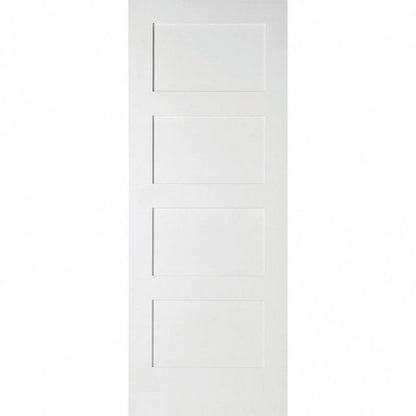 White Primed Internal 4 Panel Shaker Door (121752)