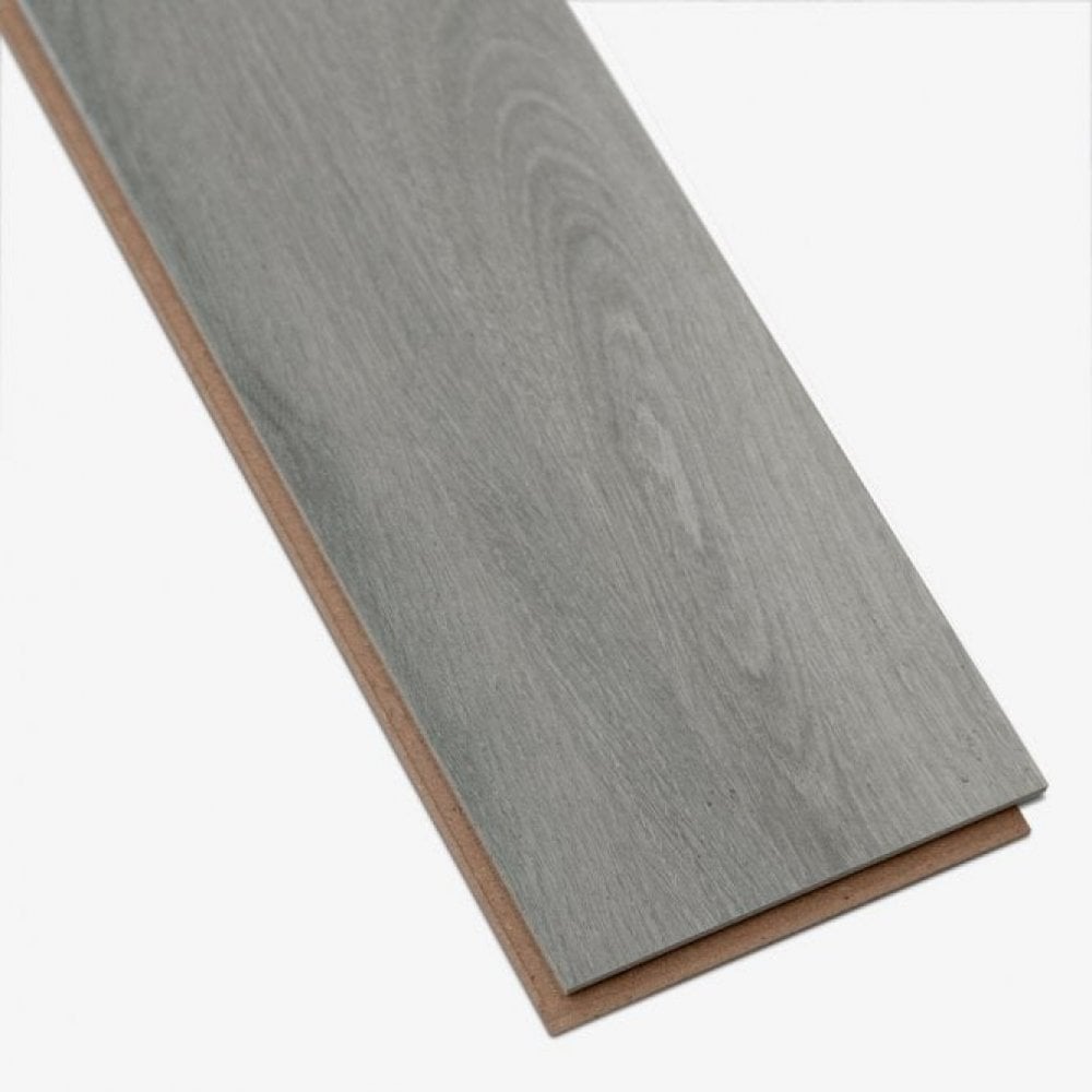Silver Grey Oak - Glamour 12mm High Gloss Laminate Flooring (122132)