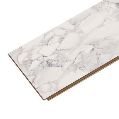 White Marble - Aqua Pro 8.5mm High Gloss Laminate Flooring (122130)
