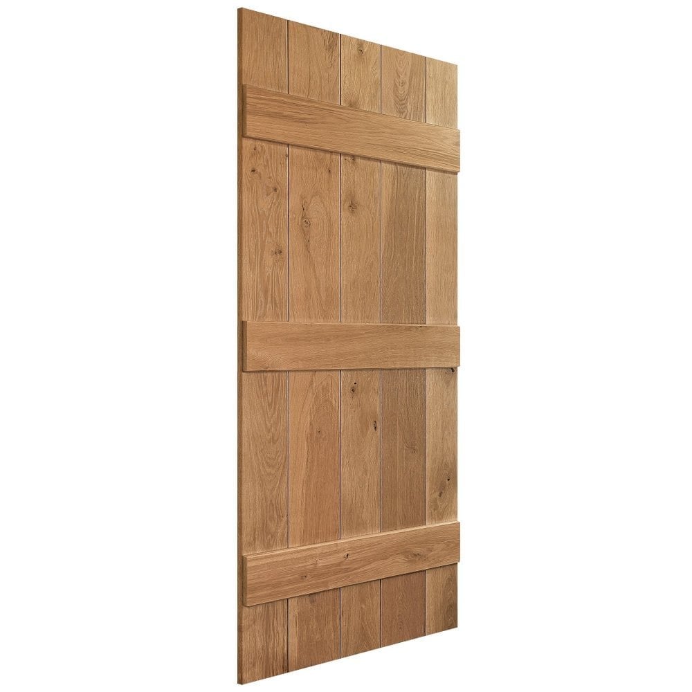 Oak Internal Unfinished Rustic Grange Solid Ledged Door (122345)