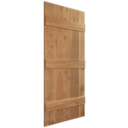 Oak Internal Unfinished Rustic Grange Solid Ledged Door (122345)