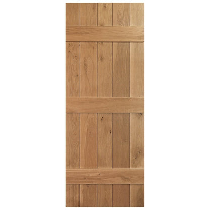 Oak Internal Unfinished Rustic Grange Solid Ledged Door (122345)