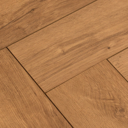 Warm Harvest Oak - Comfort Luxe 12mm Laminate Herringbone Flooring (122147)