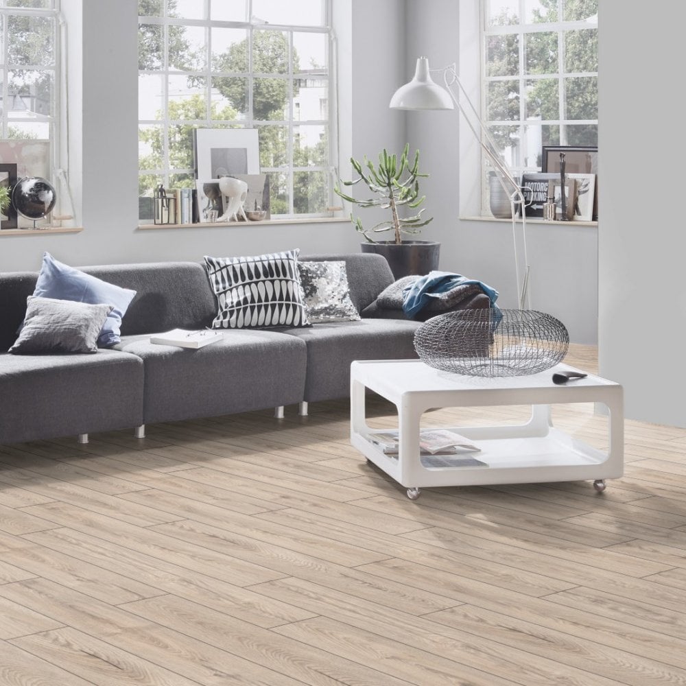 Mushroom Carpenter Oak - Atlantic 10mm Handscraped Moisture Resistant Laminate Flooring (122470)