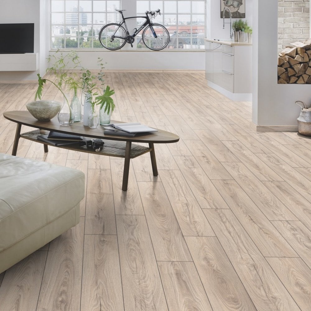 Mushroom Carpenter Oak - Atlantic 10mm Handscraped Moisture Resistant Laminate Flooring (122470)