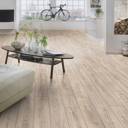 Mushroom Carpenter Oak - Atlantic 10mm Handscraped Moisture Resistant Laminate Flooring (122470)