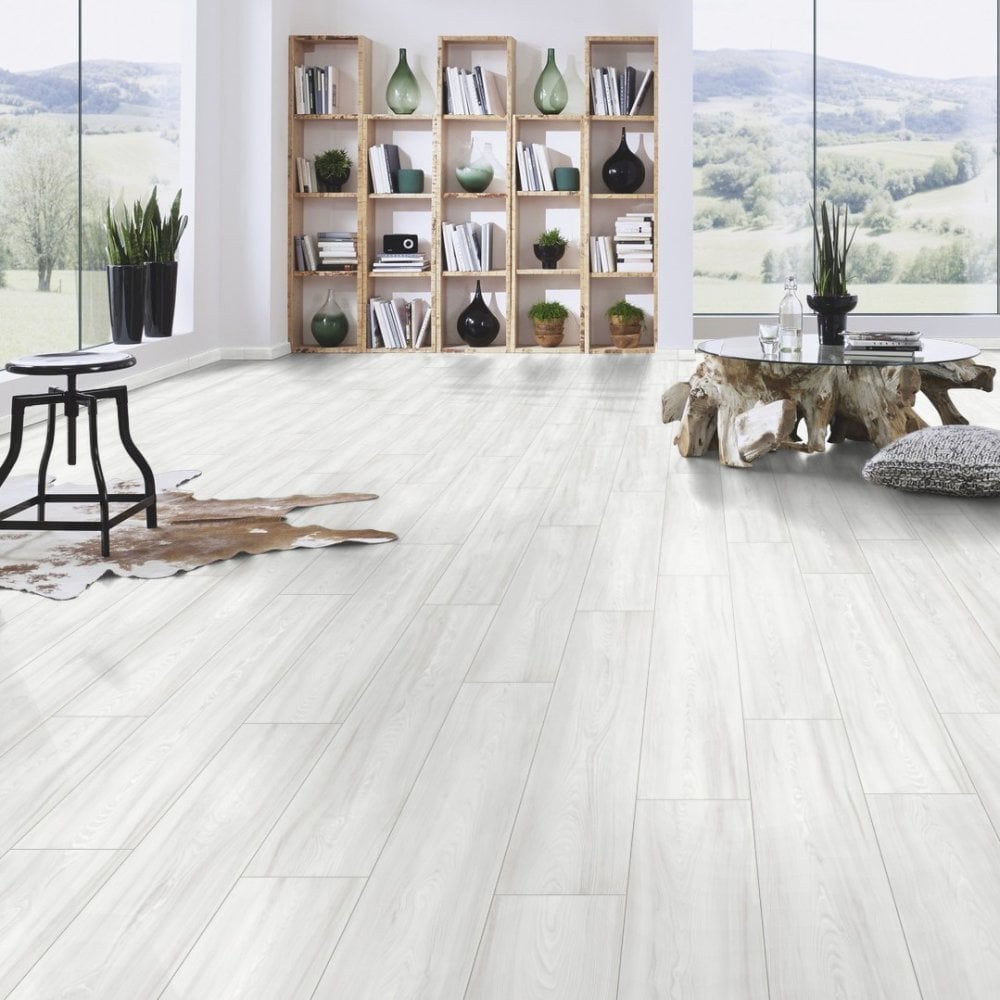 Virgin Scandi Larch - Atlantic 10mm Handscraped Moisture Resistant Laminate Flooring (122471)