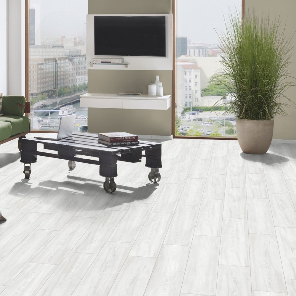 Virgin Scandi Larch - Atlantic 10mm Handscraped Moisture Resistant Laminate Flooring (122471)