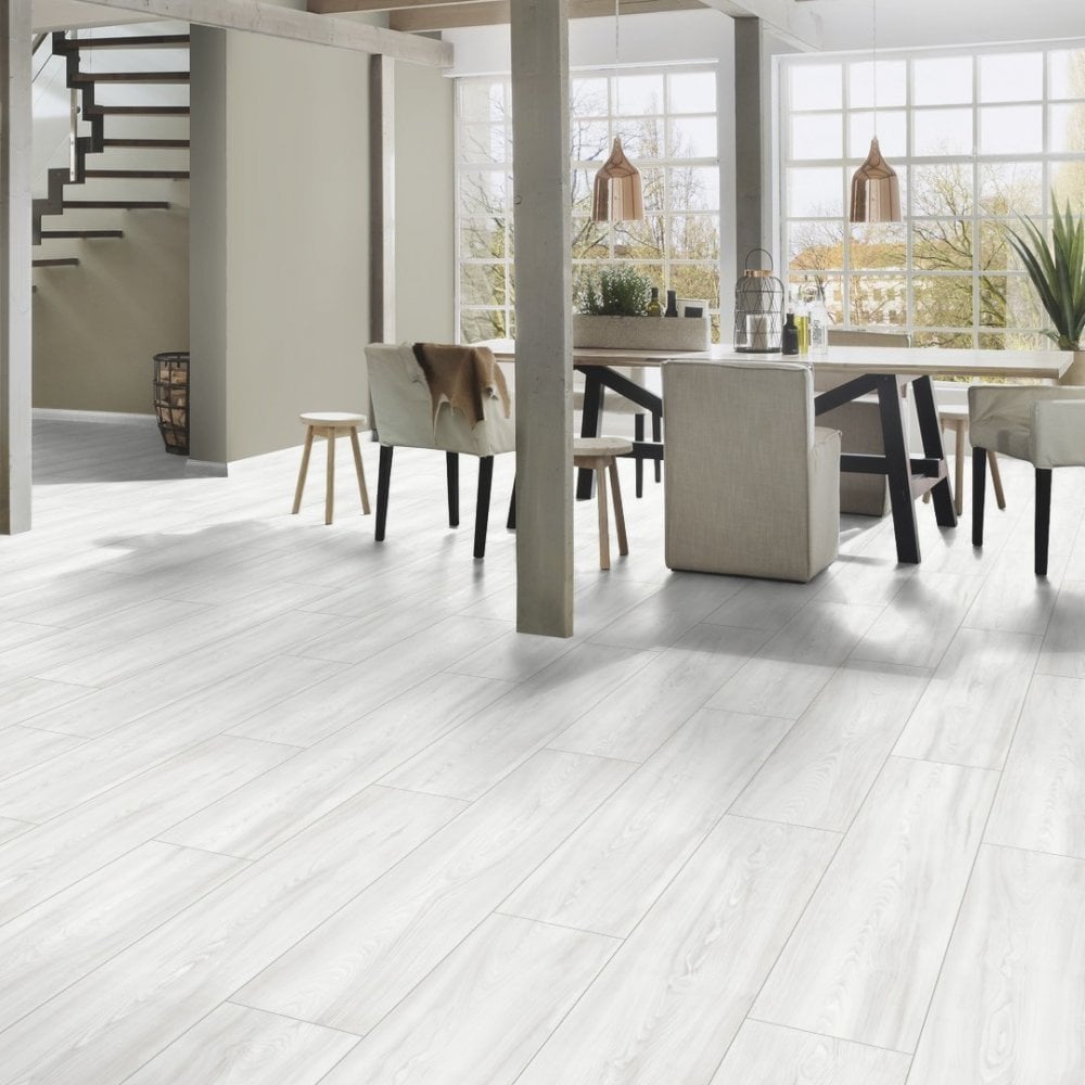 Virgin Scandi Larch - Atlantic 10mm Handscraped Moisture Resistant Laminate Flooring (122471)