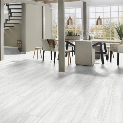 Virgin Scandi Larch - Atlantic 10mm Handscraped Moisture Resistant Laminate Flooring (122471)
