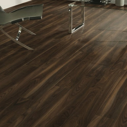 Dark Walnut - Eurohome Vario+ 12mm Laminate Flooring (122444)