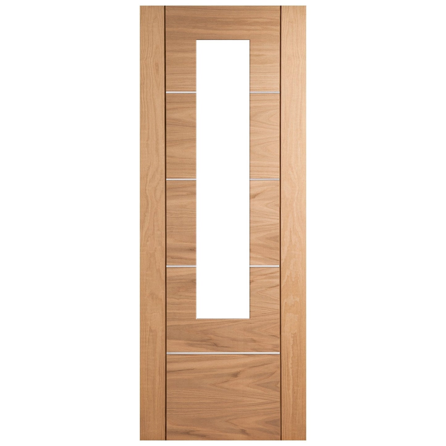 Oak Internal Fully Finished Venice 1 Light Clear Glass Door (120655)