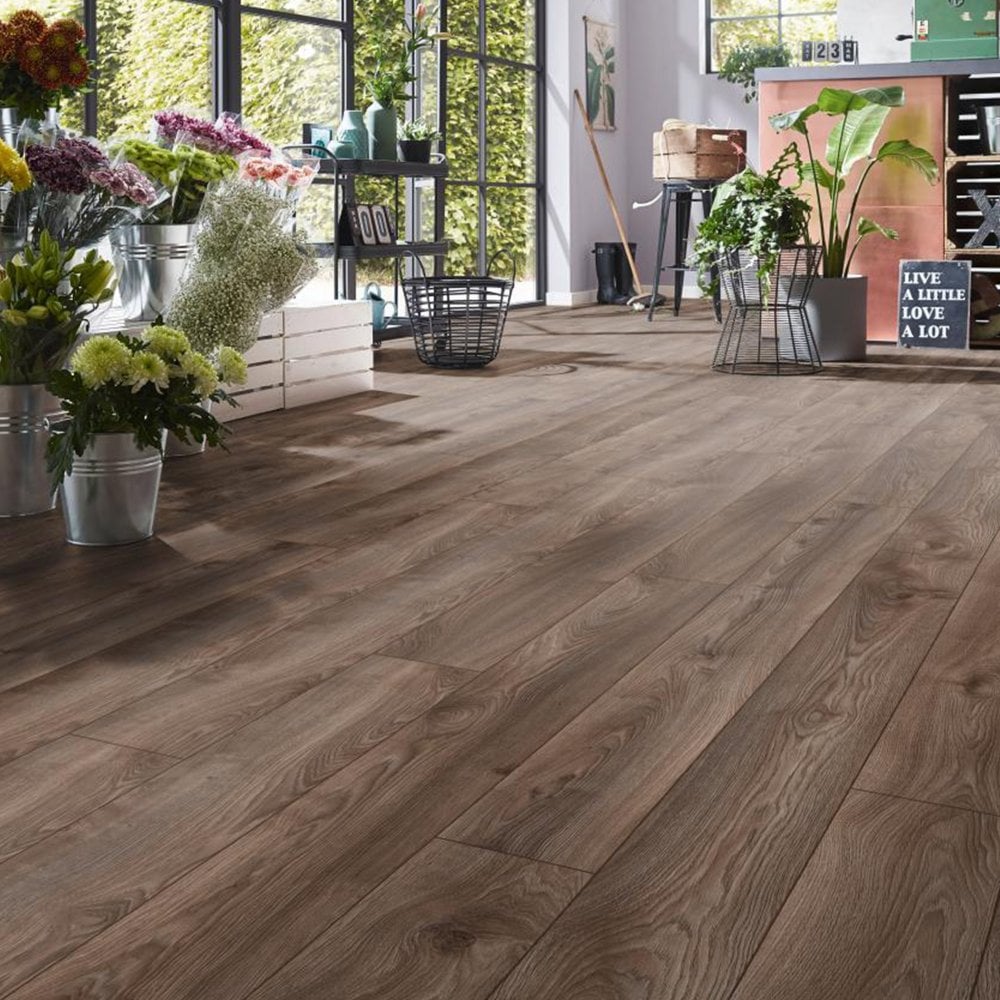 Kronotex | Macro Oak Grey - Mammut Long Plank 12mm Laminate Sample - D4792 (SKU-344549)
