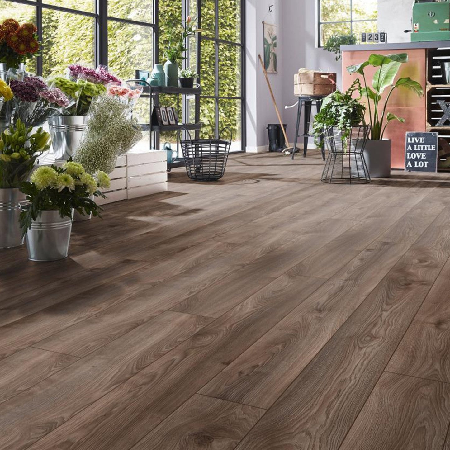 Kronotex | Macro Oak Brown - Mammut Plus Long Plank 10mm Laminate Sample - D4791 (SKU-344554)