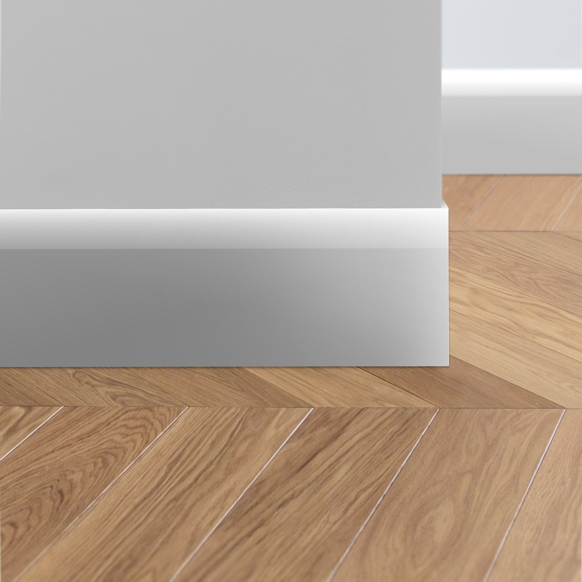 White - 2.4m Painted Chamfered Skirting Board (120101)