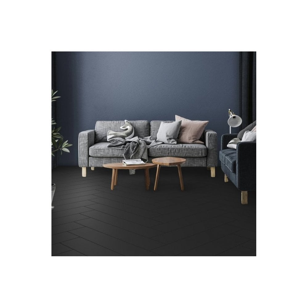 Liberty Floors | Black - Lustre Stone SPC Rigid Core Vinyl Sample (SKU-344750)