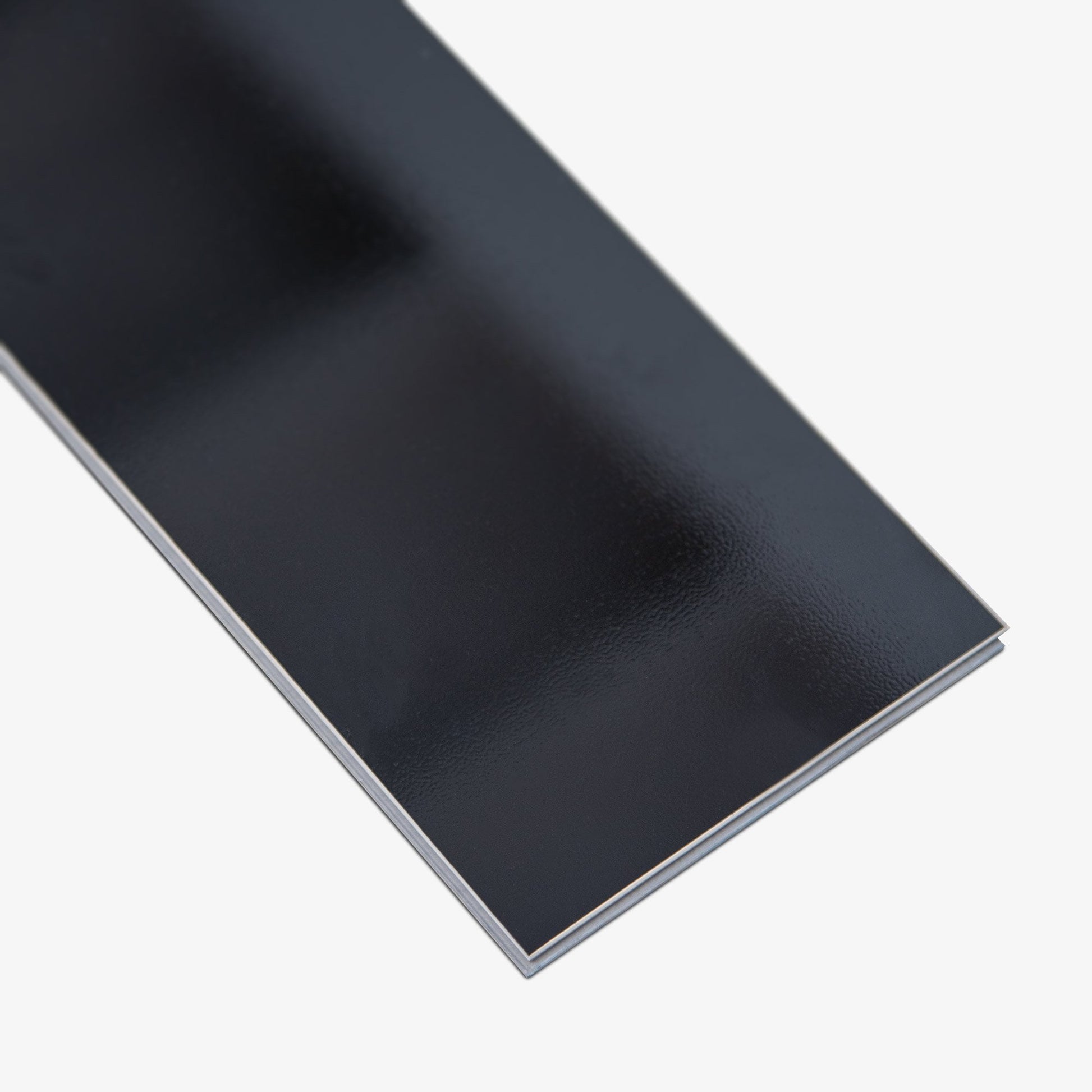 Black - Lustre Herrringbone 6mm High Gloss Luxury Vinyl Flooring (122978)