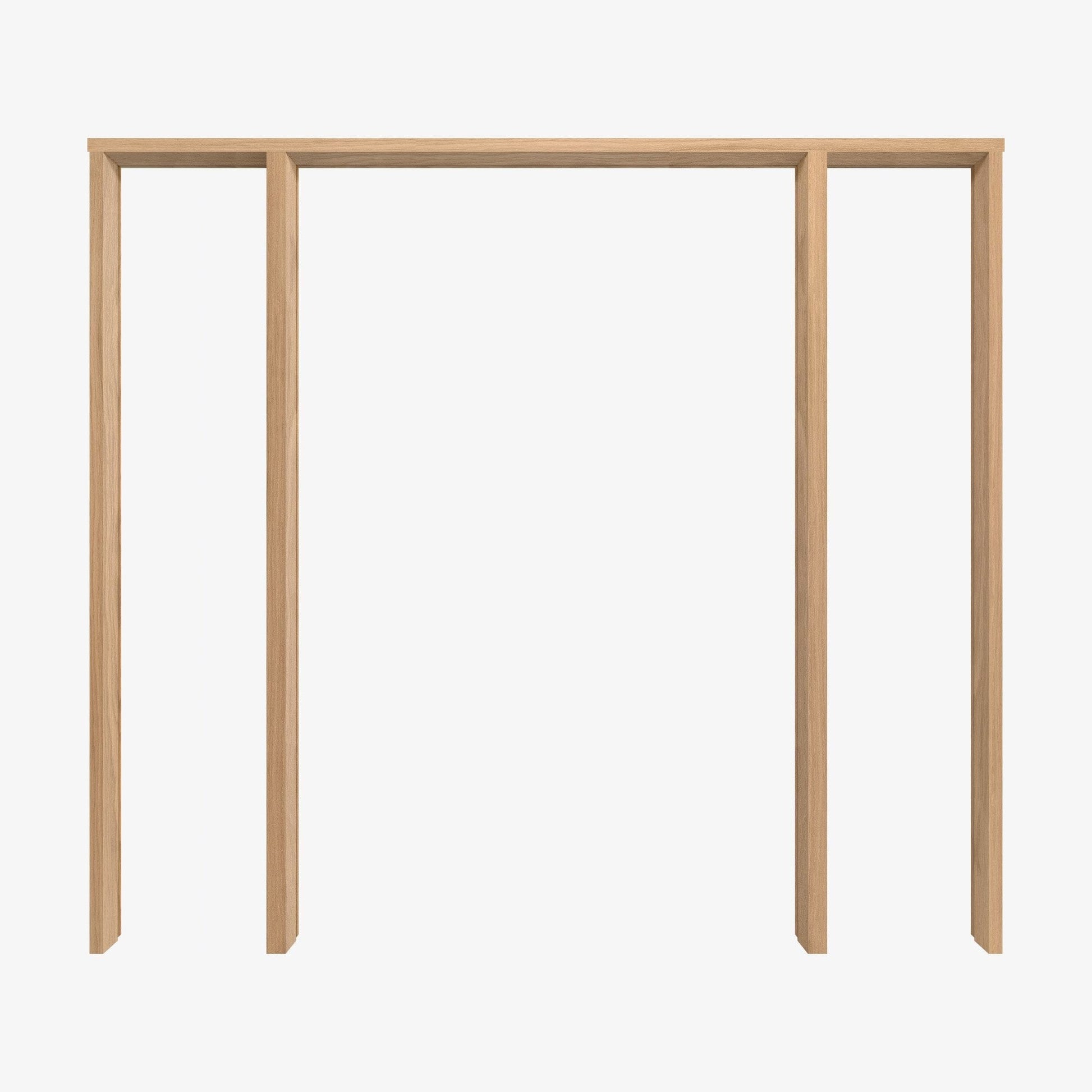 Oak Unfinished Internal Pattern 10 obscure Glass Sidelight Room Divider Set (123131)