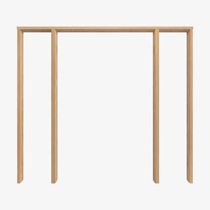 Oak Unfinished Internal Farley 1L Clear Offset Glass Sidelight Room Divider Set (123127)
