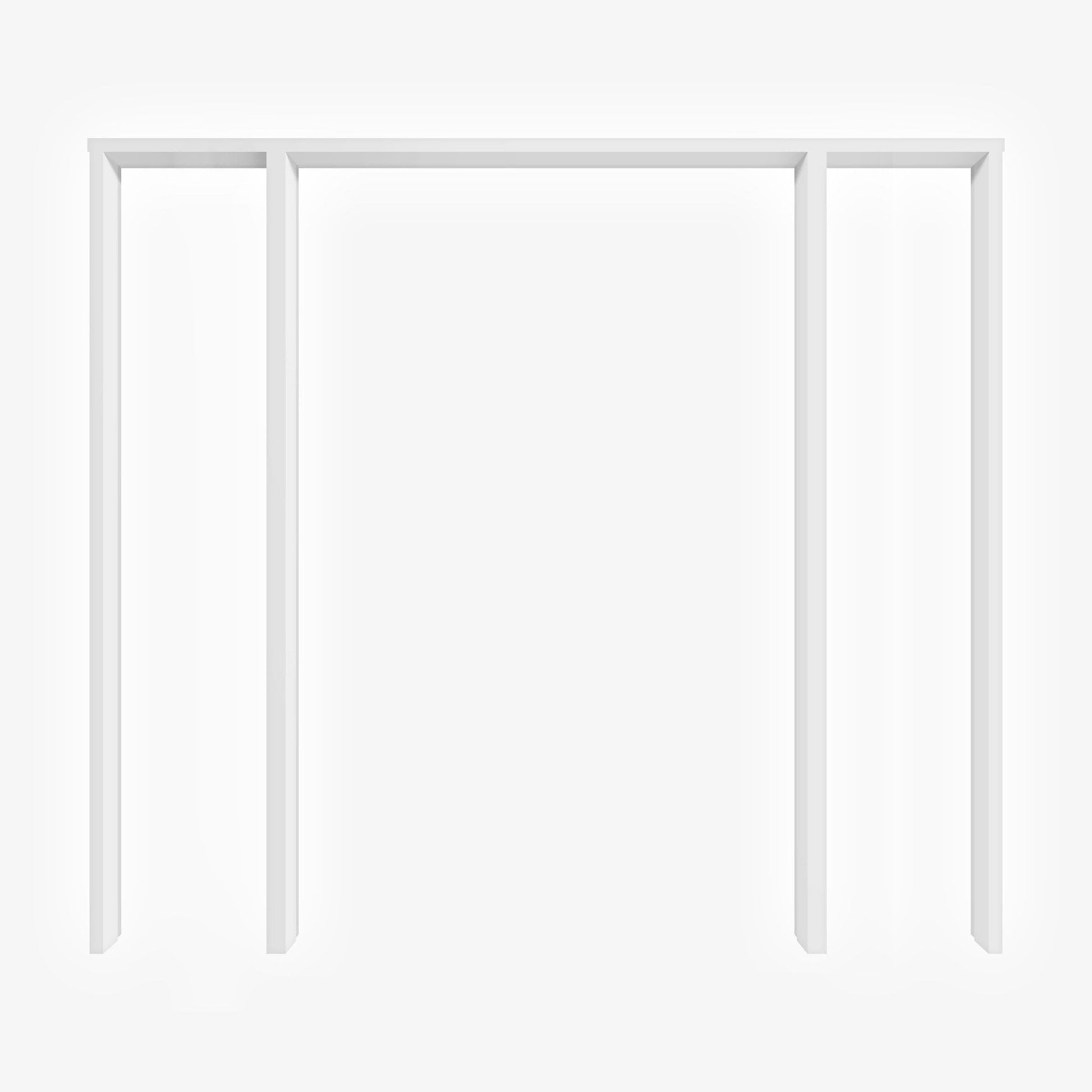 White Primed Internal Ashton 3L Obscure Glass 1 Panel Sidelight Room Divider Set (123150)