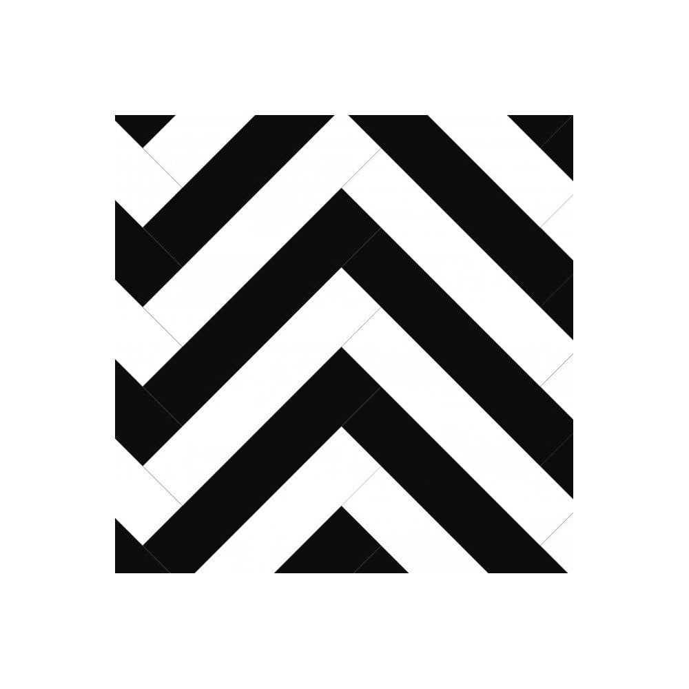 LIberty Floors | Black & White Lustre Herringbone 6mm High Gloss SPC Rigid Core Vinyl Sample (SKU-345292)