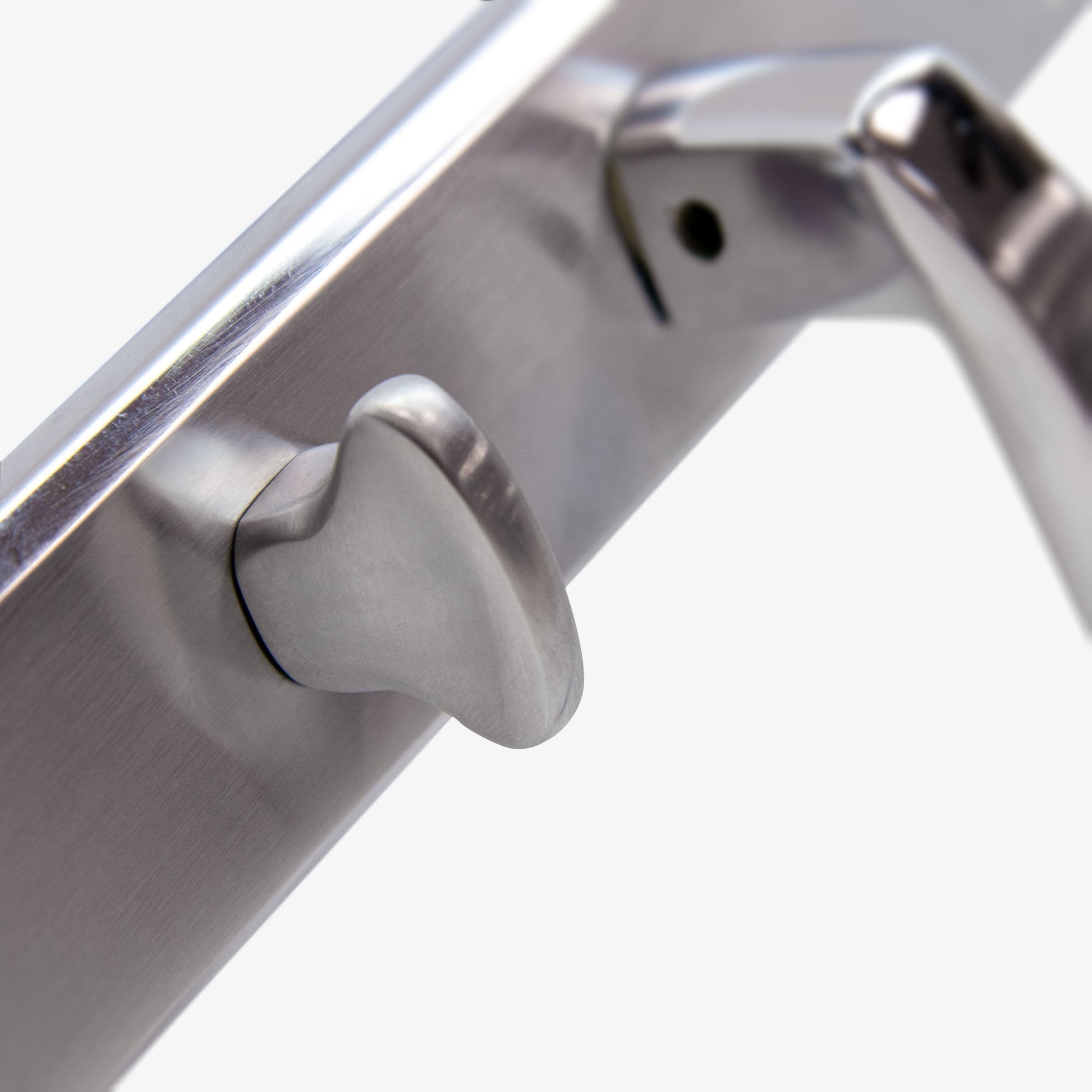 Deco Lever on Backplate Bathroom Door Handle Set - Polished Chrome / Satin Chrome (122280)