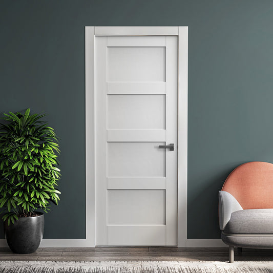 White Internal Primed Connemara 4 Panel Shaker Door (121728)