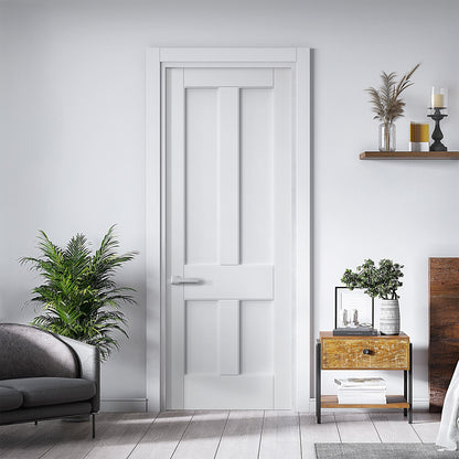 White Internal Primed Deco 4 Panel Door (121736)