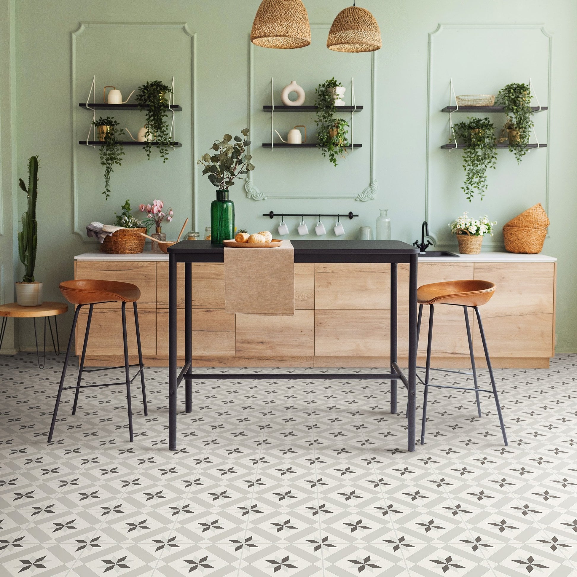 Art Tile - Retro Water-resistant 8mm Laminate Flooring (122533)